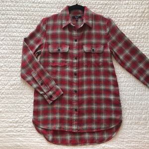 Madewell Red Flannel Shirt